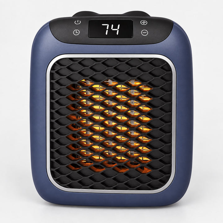 Compact Modern Fan Heater Adjustable Thermostat 800W Efficient Warmth for Personal Spaces
