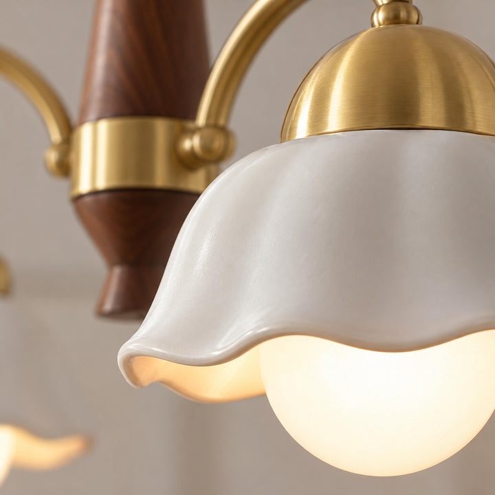 Modern Wall Mounted Chandelier Metal Gold Finish Adjustable Lighting Fixture