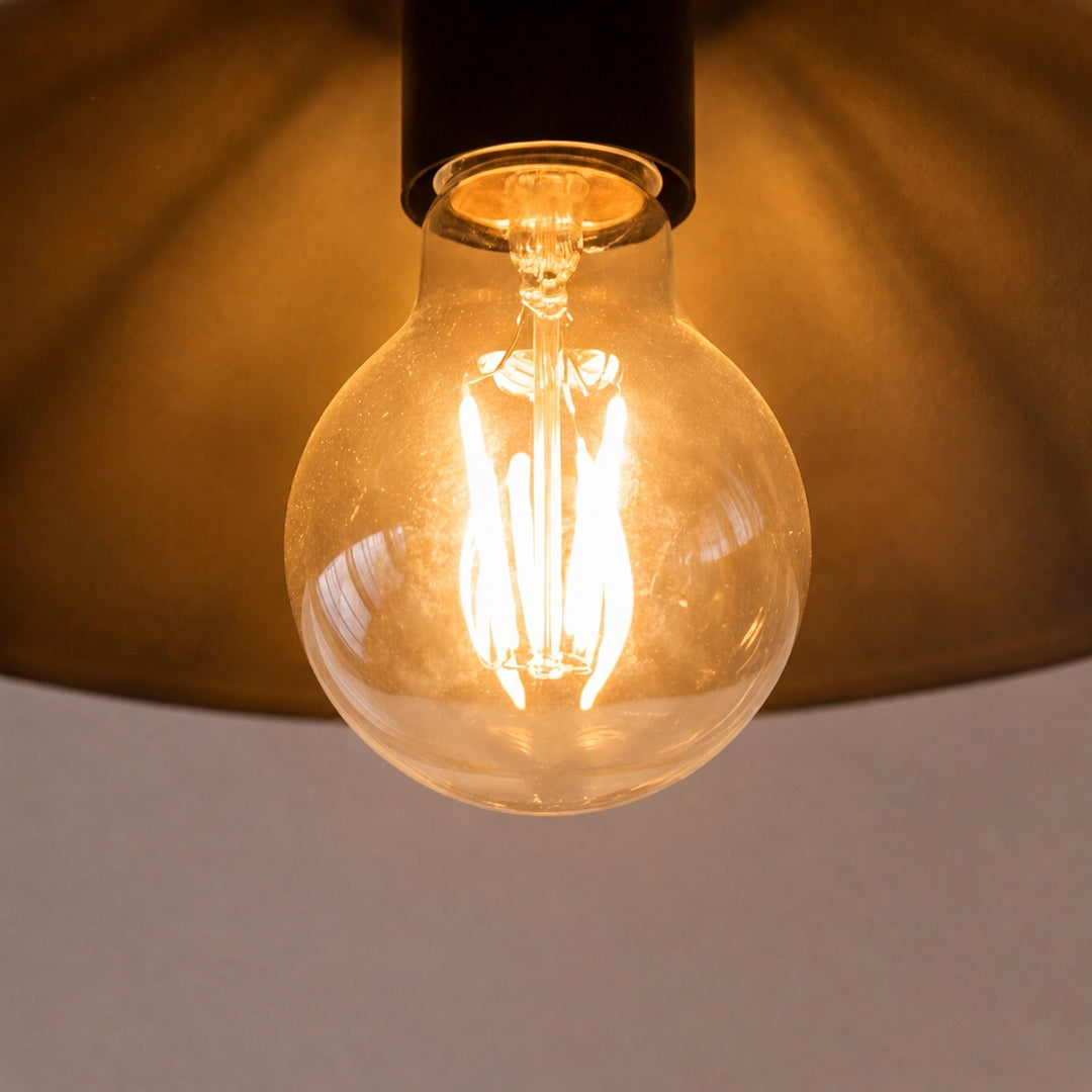 Modern Flush Mount Ceiling Light Adjustable Aluminum and Brass Fixture with LED Technology