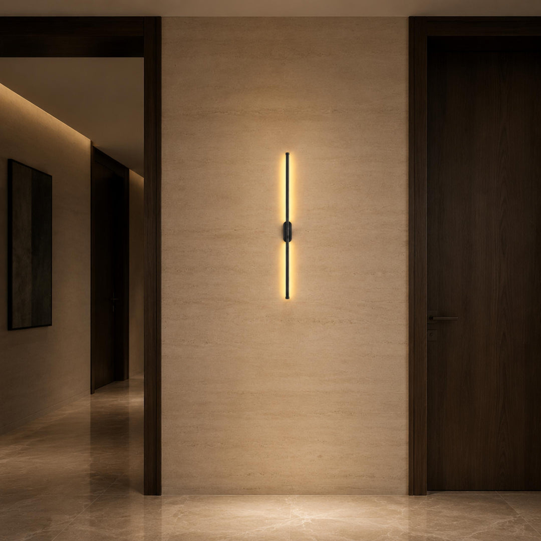 Modern Wall Sconce Lighting LED Tube Light Wall Mounted Aluminum Fixture Adjustable Size