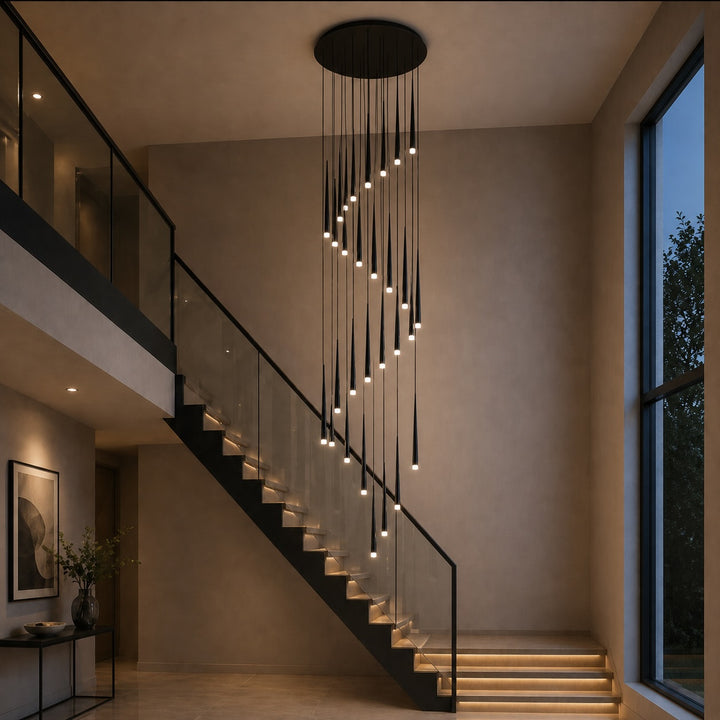 Modern Nordic Ceiling Light Adjustable Flush Mount Iron Acrylic Dimmable LED 6-68 Heads