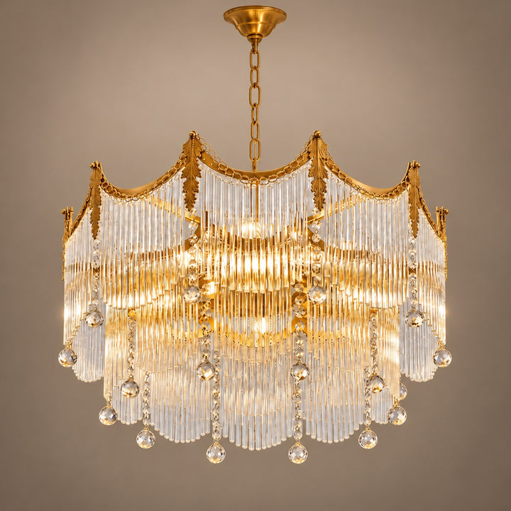 Modern Chandelier Ceiling Light Adjustable Hanging Metal Frame Dimmable for Dining Room