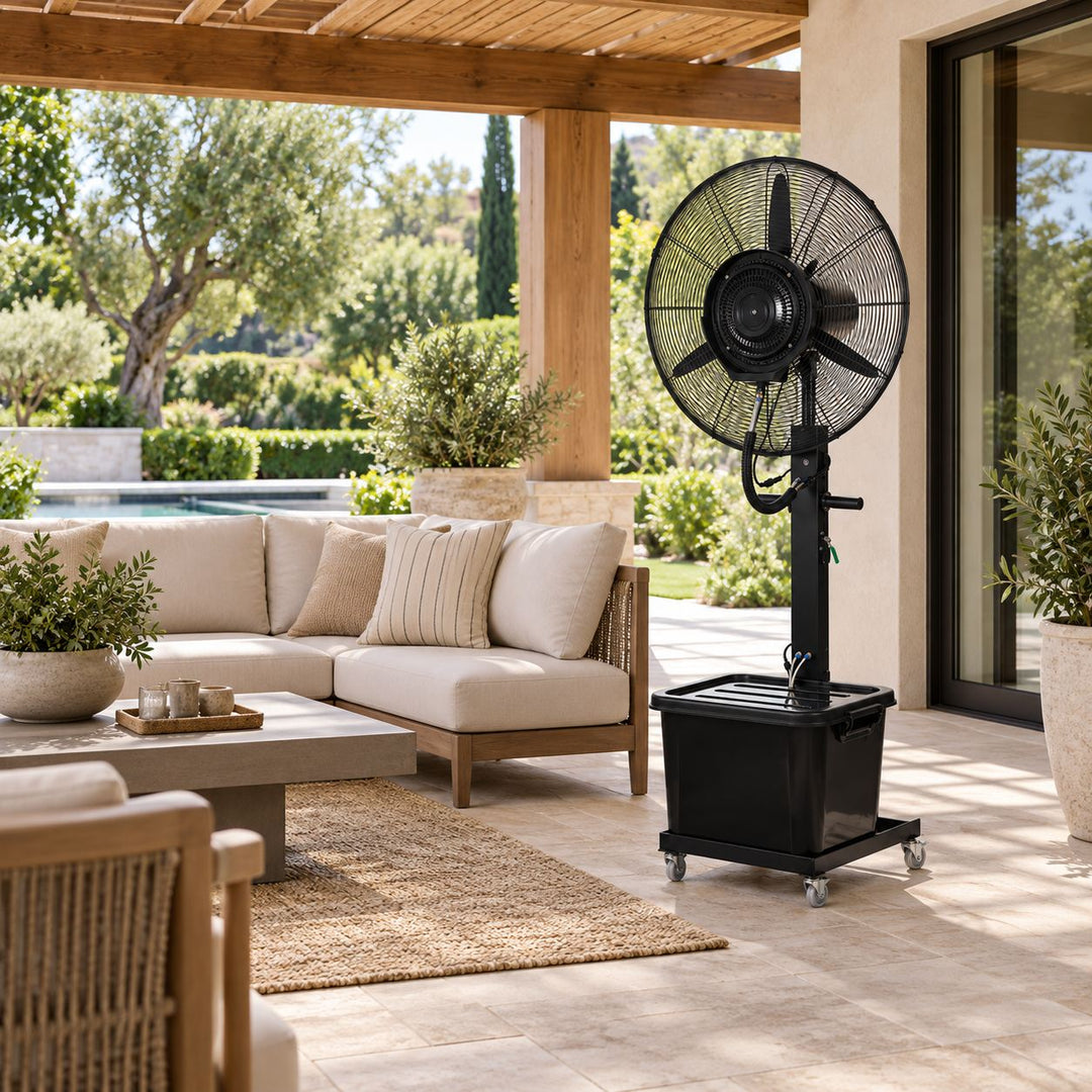 Water-Cooled Outdoor Floor Fan with Dust Removal Function Electric Atomization Cooling System