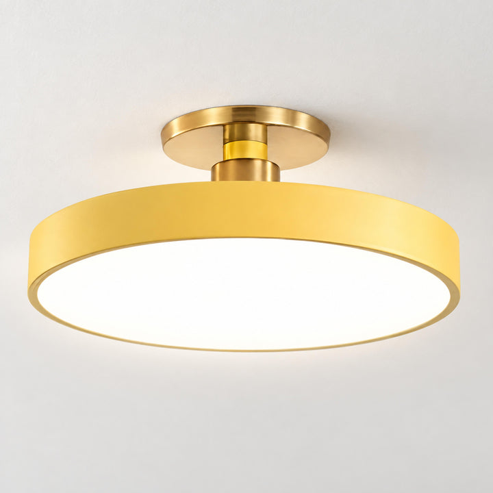 Modern Flush Mount Ceiling Light with Glass Shade and LED Lighting 12W 3000K