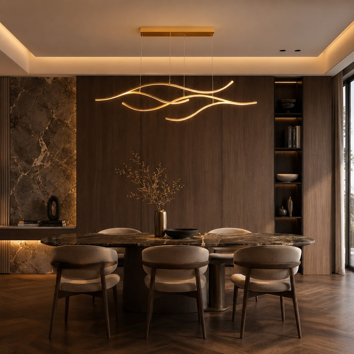 Modern LED Pendant Light Adjustable Hanging Metal Fixture with Silicone Shade Dimmable