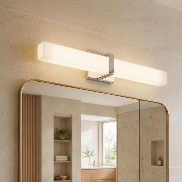 Modern Wall Light Adjustable Stainless Steel Glass Diffuser Indoor LED Sconce Fixture