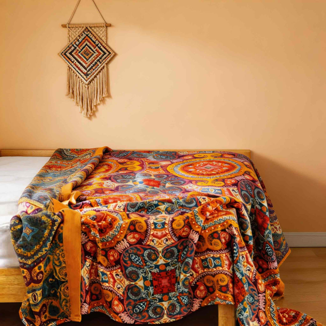 Cooling Blanket Reversible Design 100% Cotton Breathable Moisture-Wicking for Comfortable Sleep