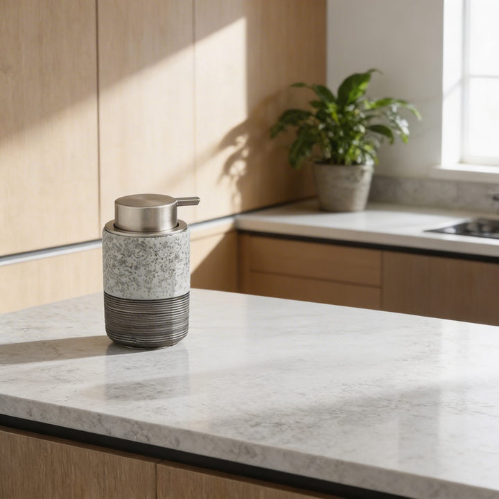 Modern Ceramic Hand Soap Dispenser with Wide Bottleneck for Easy Refilling and Matte Finish