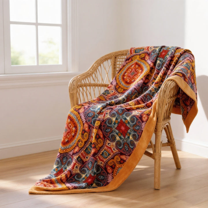 Cooling Blanket Reversible Design 100% Cotton Breathable Moisture-Wicking for Comfortable Sleep