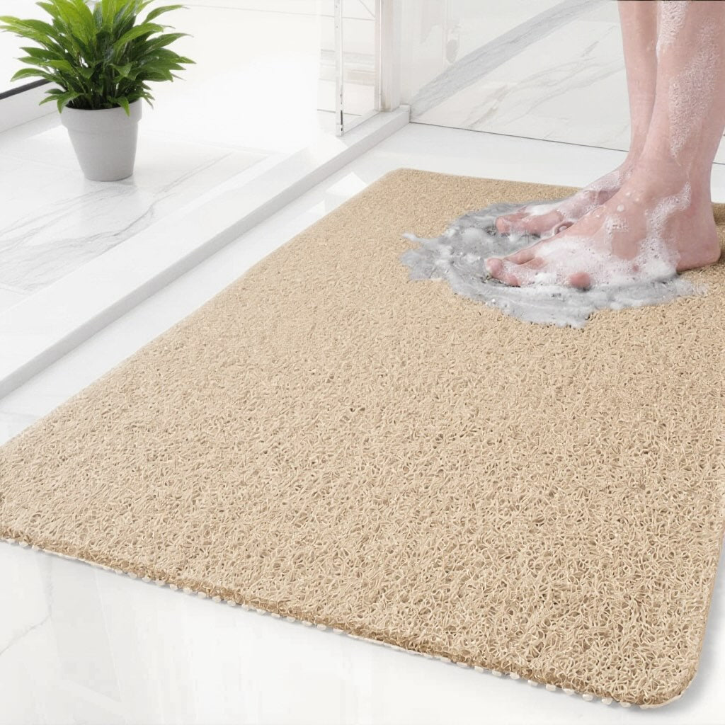 Non Slip Shower Mat Material Soft Texture Efficient Water Drainage for Bathroom Safety