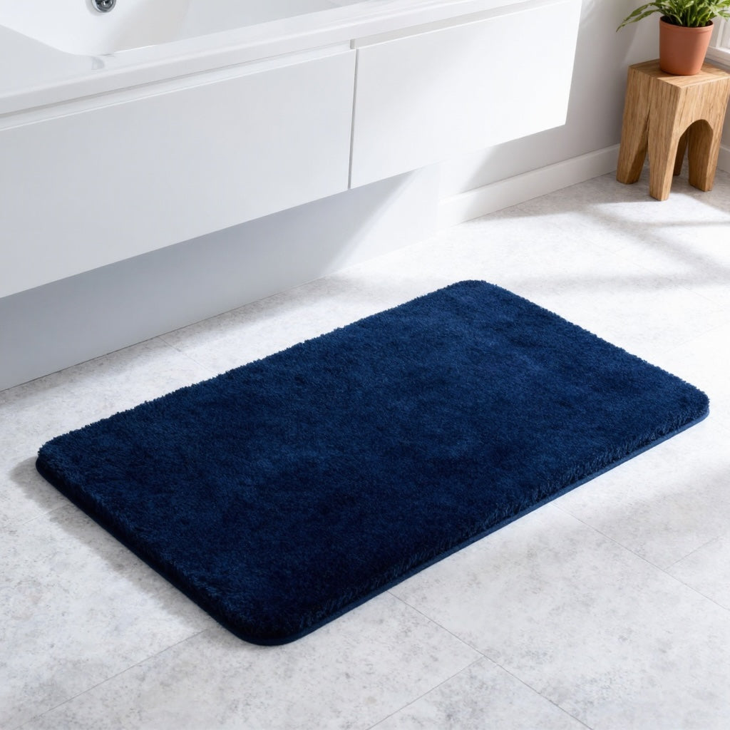 Ultra-Soft Non-Slip Bath Rug Microfiber Highly Absorbent Machine Washable Comfortable Floor Mat