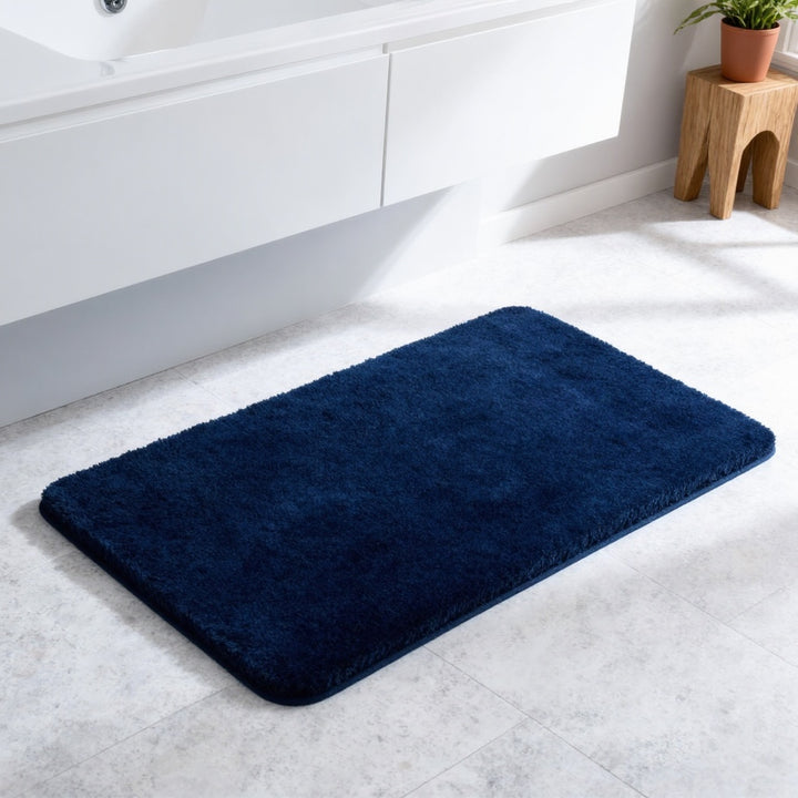 Ultra-Soft Non-Slip Bath Rug Microfiber Highly Absorbent Machine Washable Comfortable Floor Mat