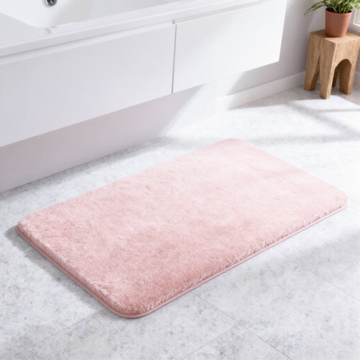 Ultra-Soft Non-Slip Bath Rug Microfiber Highly Absorbent Machine Washable Comfortable Floor Mat