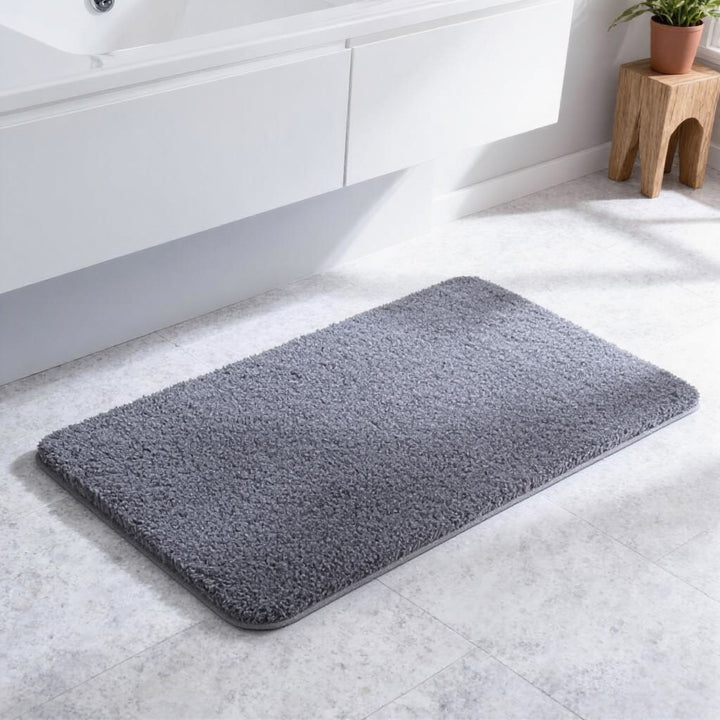 Ultra-Soft Non-Slip Bath Rug Microfiber Highly Absorbent Machine Washable Comfortable Floor Mat