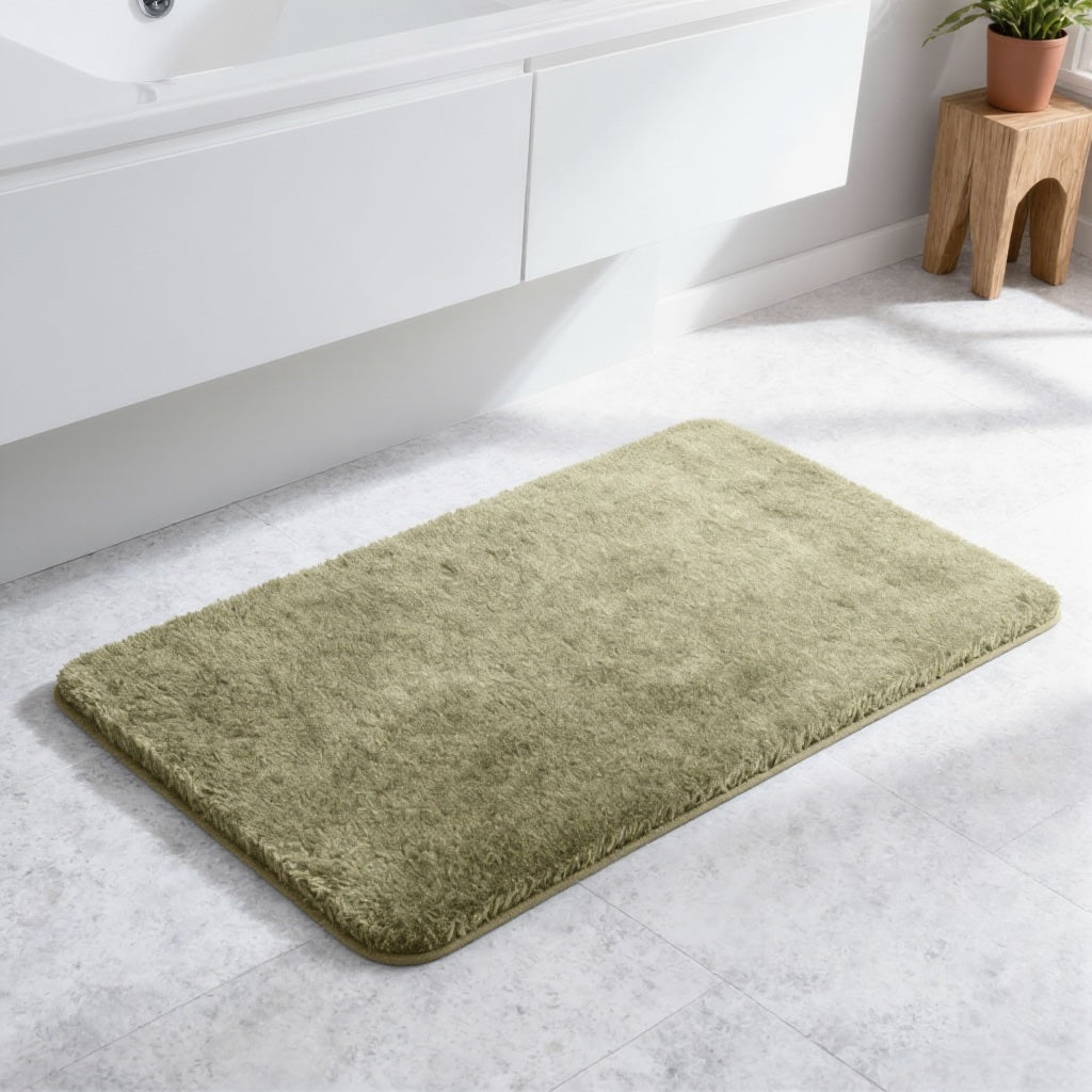 Ultra-Soft Non-Slip Bath Rug Microfiber Highly Absorbent Machine Washable Comfortable Floor Mat