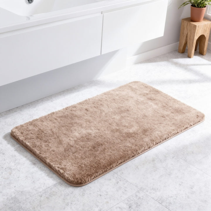 Ultra-Soft Non-Slip Bath Rug Microfiber Highly Absorbent Machine Washable Comfortable Floor Mat