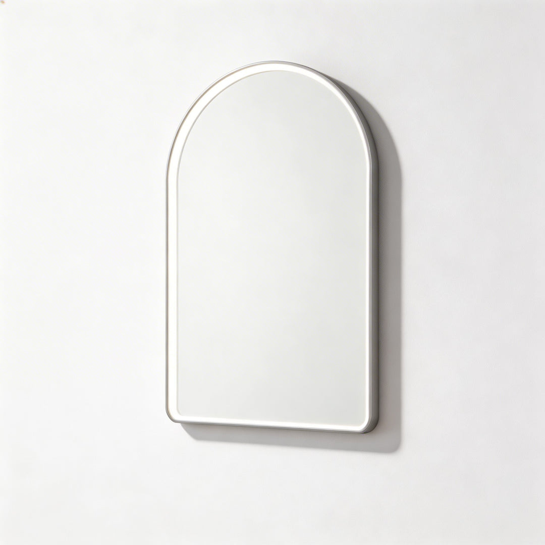 Arched LED wall mirror modern backlit bathroom mirror illuminated vanity mirror minimalist frameless mirror