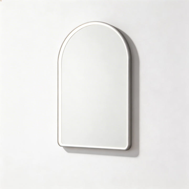 Arched LED wall mirror modern backlit bathroom mirror illuminated vanity mirror minimalist frameless mirror