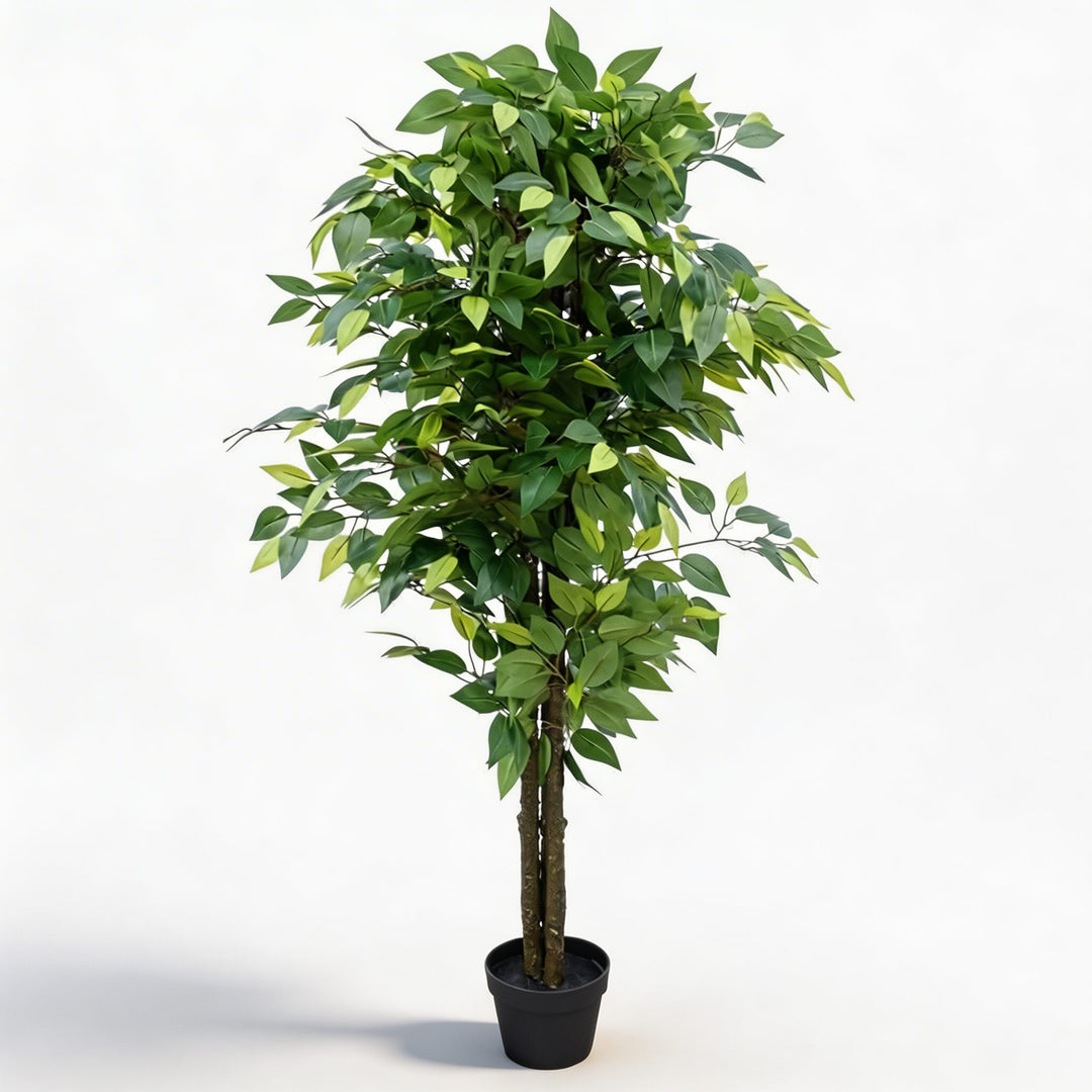 Modern Artificial Tree Ficus Indoor Decoration 55.1 in Durable Synthetic Fibres Low Maintenance