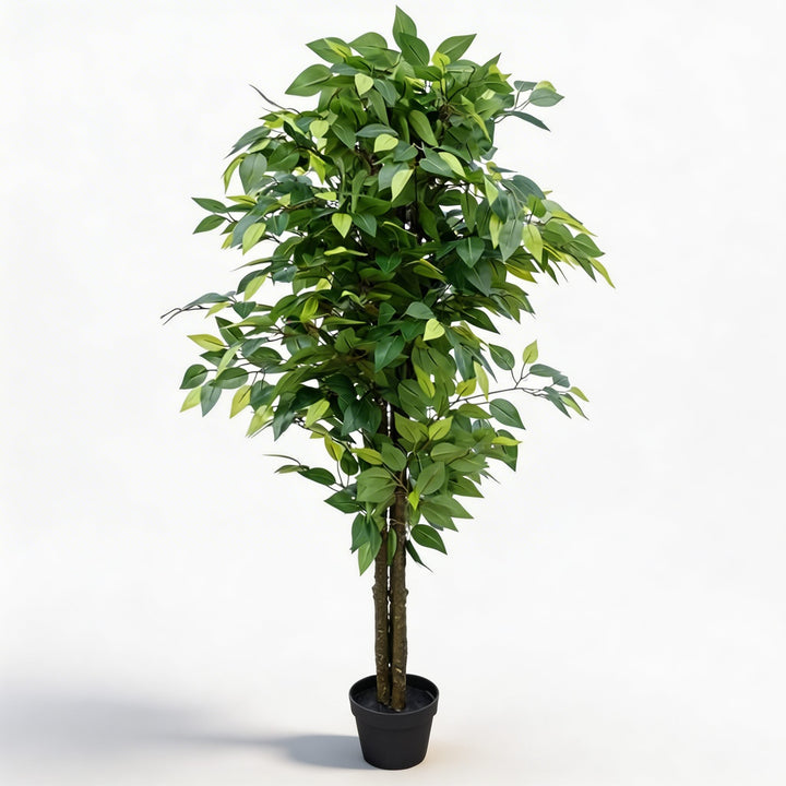 Modern Artificial Tree Ficus Indoor Decoration 55.1 in Durable Synthetic Fibres Low Maintenance