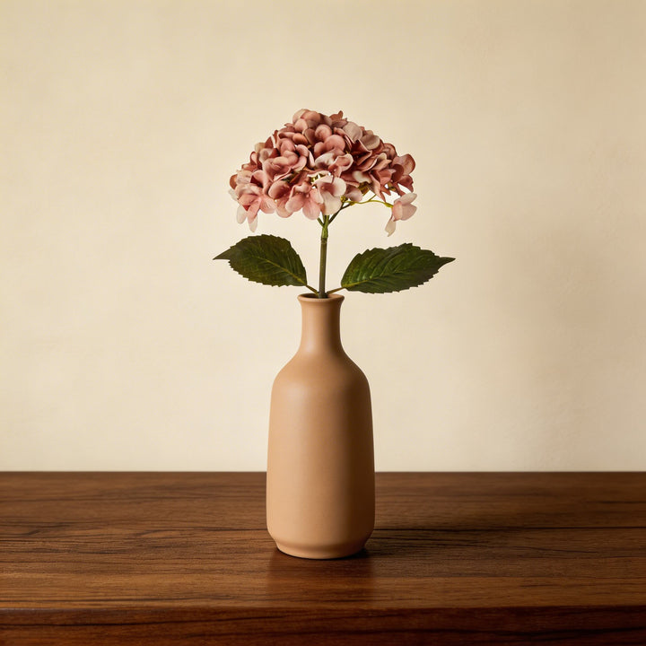 Blush Dried Flower Arrangement Stem Natural Look 7.9 in Height Fabric and Wire for Elegant Home Decor