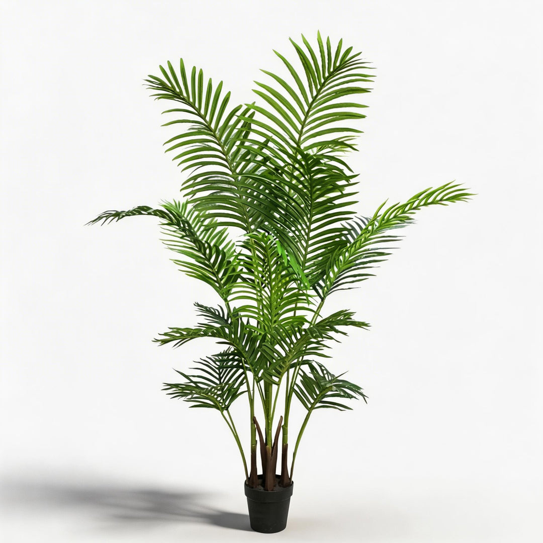 Realistic Artificial Areca Palm Tree 63 in Indoor Decorative Fake Plant with Durable Synthetic Fibres