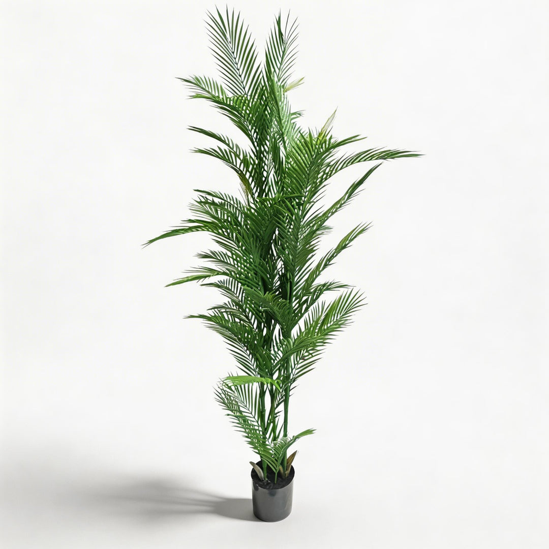 UV Resistant Artificial Palm Tree 70.9 in Faux Palm Plants Durable Real Touch Foliage Indoor Outdoor