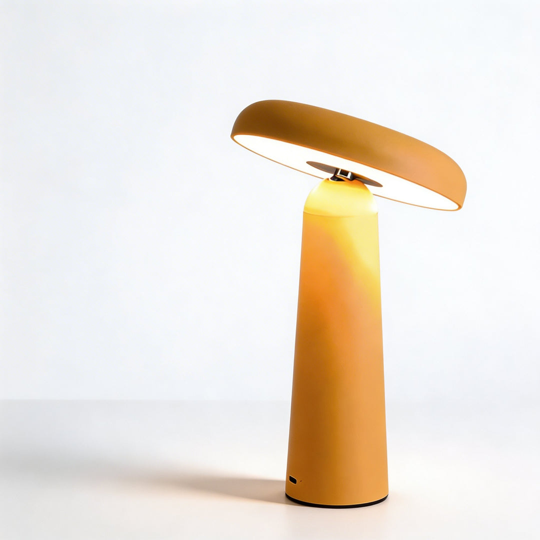 Modern Mushroom Table Lamp USB Rechargeable Adjustable LED ABS PC with Touch Control Cordless Design