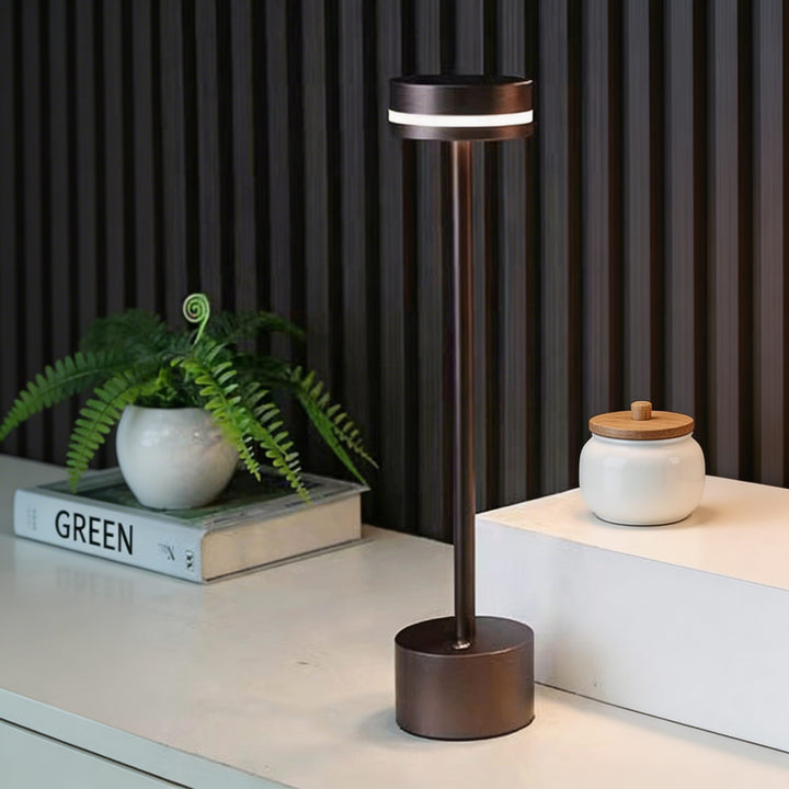 Modern Portable Table Lamp Cordless Aluminum LED Dimmable Touch Control USB Rechargeable