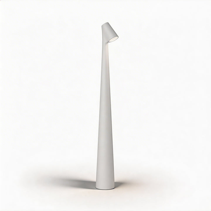 Modern Cone Shaped Table Lamp LED Dimmable Adjustable Metal USB Rechargeable Cordless Design