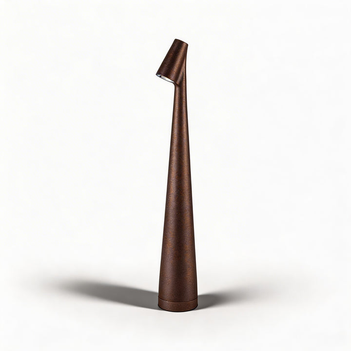 Modern Cone Shaped Table Lamp LED Dimmable Adjustable Metal USB Rechargeable Cordless Design