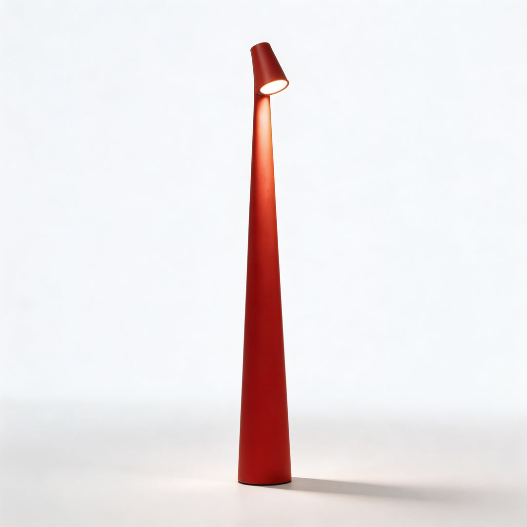 Modern Cone Shaped Table Lamp LED Dimmable Adjustable Metal USB Rechargeable Cordless Design