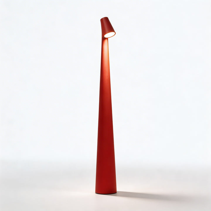 Modern Cone Shaped Table Lamp LED Dimmable Adjustable Metal USB Rechargeable Cordless Design