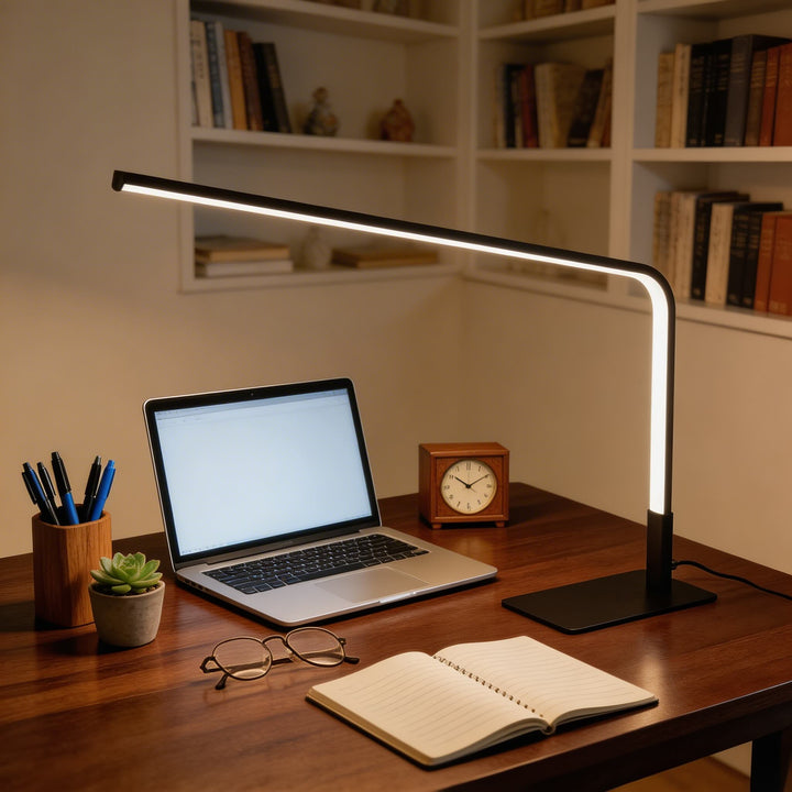 Contemporary Table Lamp Adjustable Silicone Shade Dimmable for Bedroom and Desk Use