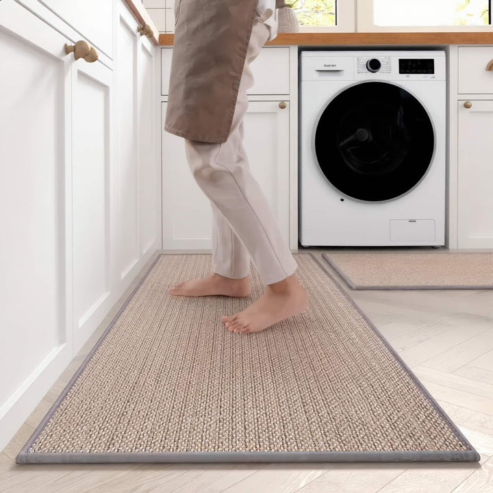 Non-Slip Kitchen Mat Set Eco-Friendly Twill Material Comfort Support Anti-Fatigue Kitchen Mats for Safe Cooking