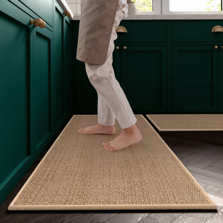 Non-Slip Kitchen Mat Set Eco-Friendly Twill Material Comfort Support Anti-Fatigue Kitchen Mats for Safe Cooking
