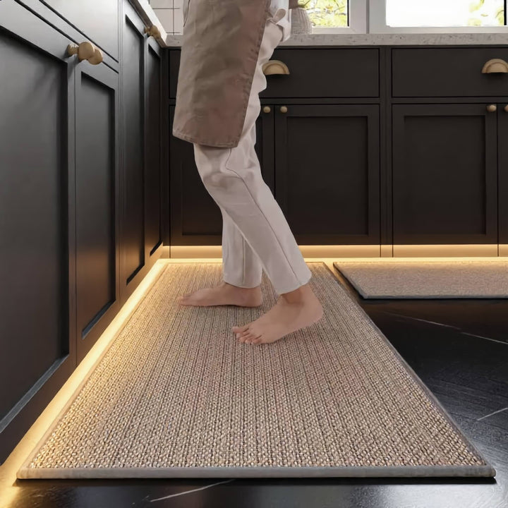 Non-Slip Kitchen Mat Set Eco-Friendly Twill Material Comfort Support Anti-Fatigue Kitchen Mats for Safe Cooking