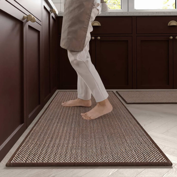 Non-Slip Kitchen Mat Set Eco-Friendly Twill Material Comfort Support Anti-Fatigue Kitchen Mats for Safe Cooking