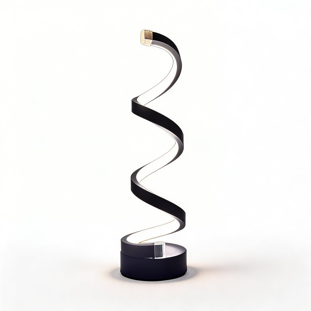 Modern Spiral Bedside Lamp USB Powered Dimmable Wrought Iron Touch Control Adjustable Light