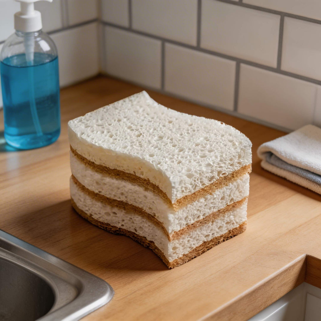 Eco-Friendly Kitchen Sponges for Dishes Highly Absorbent Non-Scratch Coconut Fiber Durable Cleaning Tool
