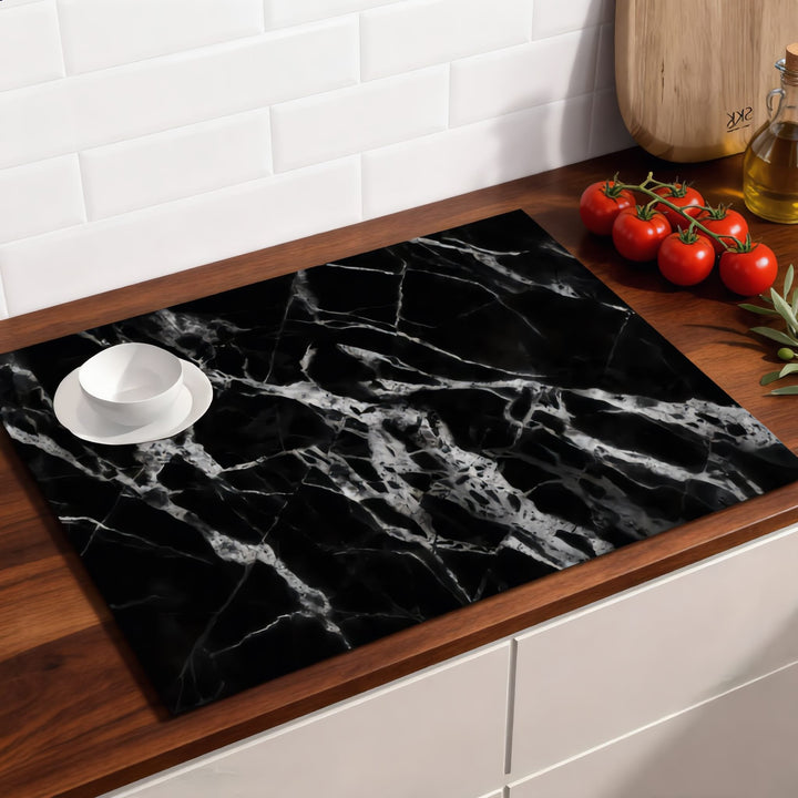 Modern Marble Print Dish Drying Mat with Non-Slip Rubber Base and Heat-Resistant Diatom Mud for Efficient Drying