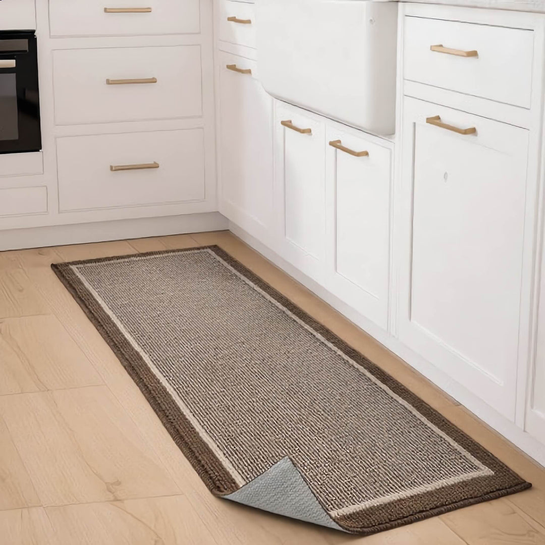 Contemporary Anti-Fatigue Kitchen Mat Non-Slip Durable Polypropylene Comfortable Design for Year-Round Use