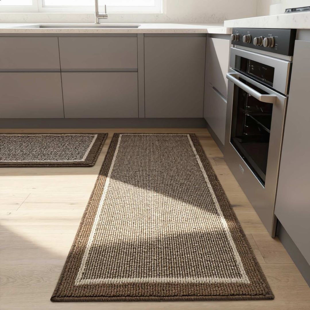 Contemporary Anti-Fatigue Kitchen Mat Non-Slip Durable Polypropylene Comfortable Design for Year-Round Use