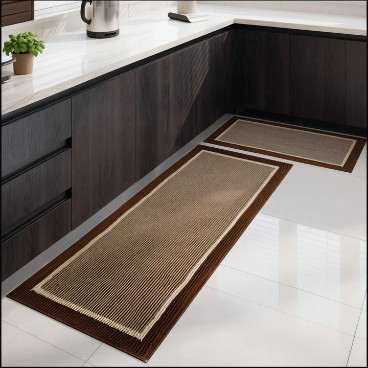 Contemporary Anti-Fatigue Kitchen Mat Non-Slip Durable Polypropylene Comfortable Design for Year-Round Use