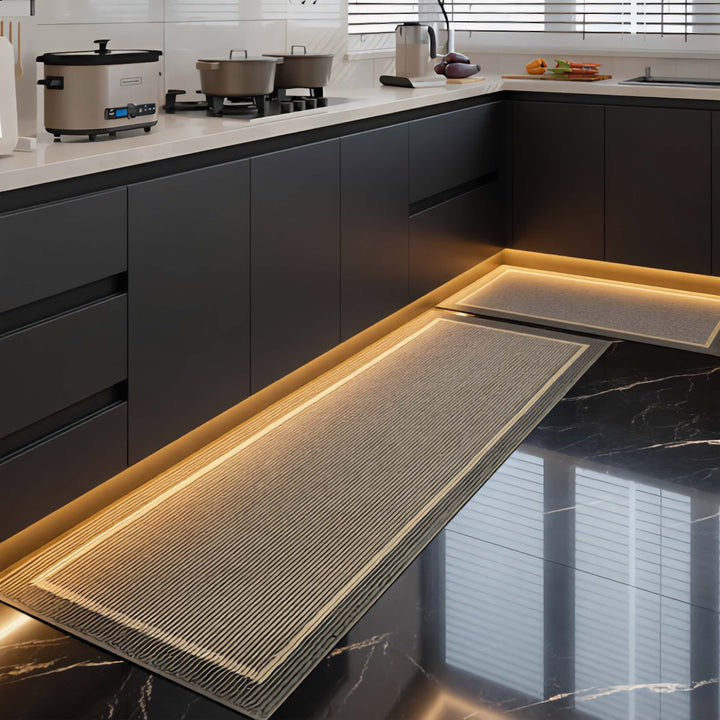 Contemporary Anti-Fatigue Kitchen Mat Non-Slip Durable Polypropylene Comfortable Design for Year-Round Use