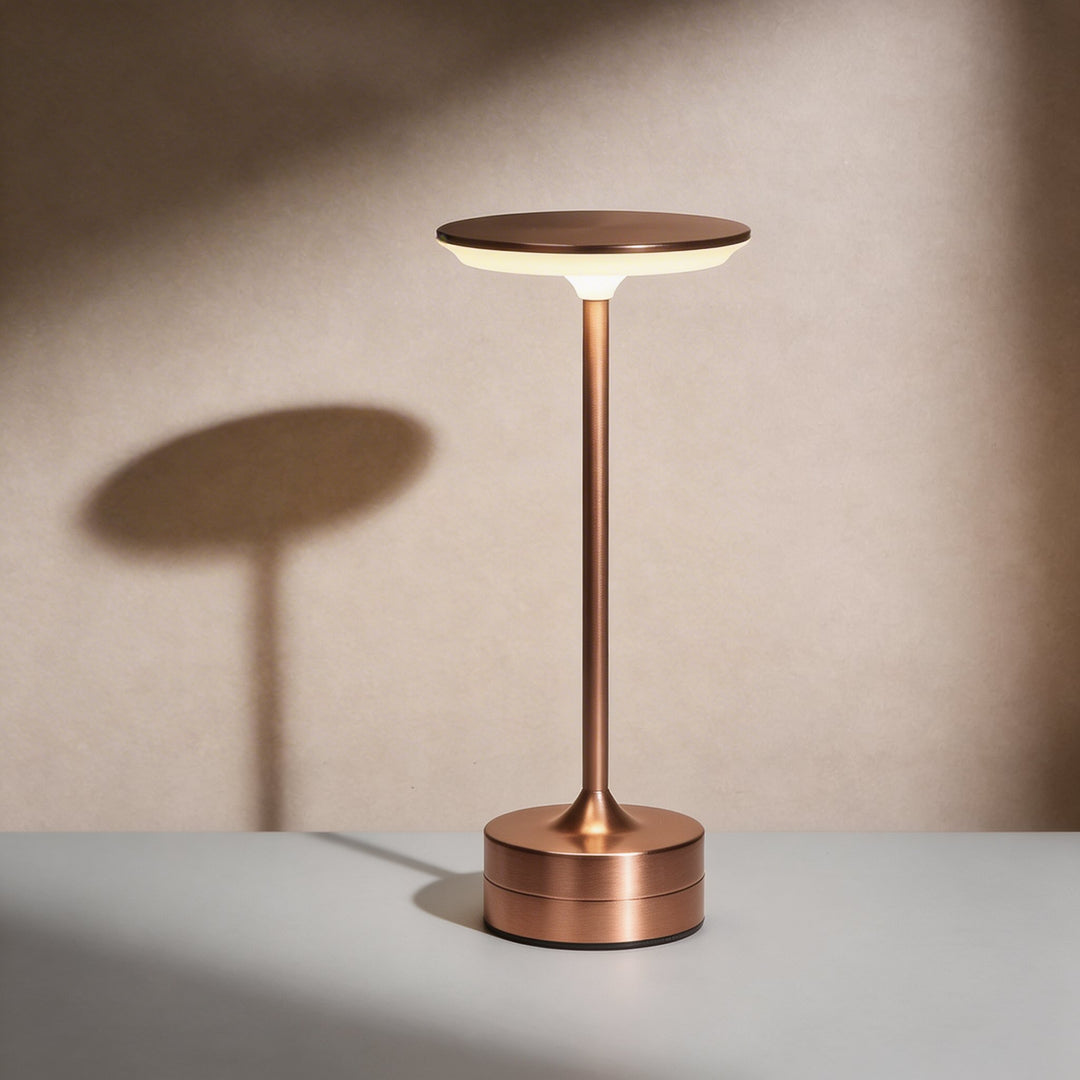 Modern LED Cordless Table Lamp Adjustable Brightness Metal Acrylic Design USB Rechargeable