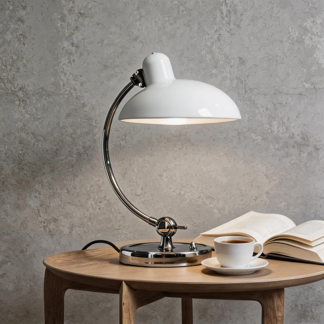 Modern Adjustable Desk Lamp Metal E27 Bulb Inline Switch Dimmable W11.2 in x H16.7 in for Home Office Lighting