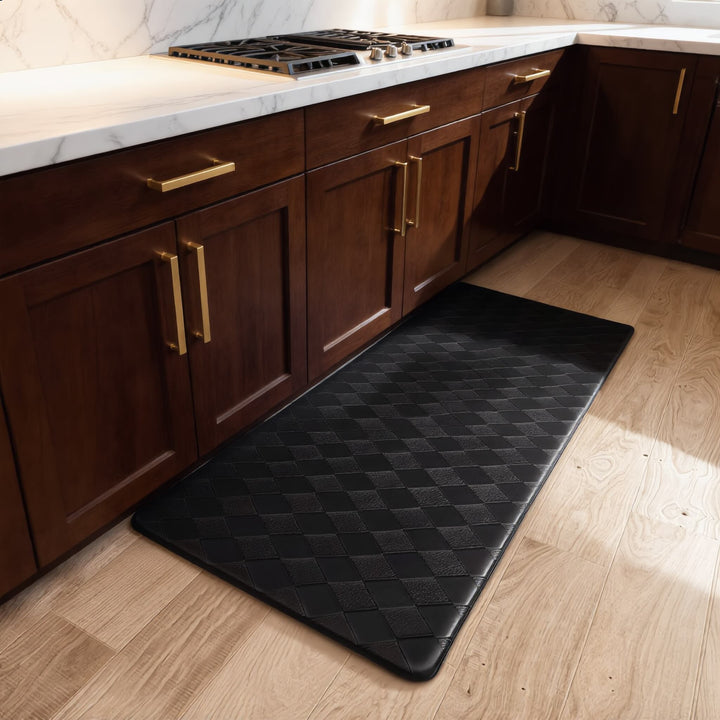 Modern Anti-Fatigue Kitchen Mat Non-Slip Waterproof PVC Cushioned Support for Comfort in High-Traffic Areas