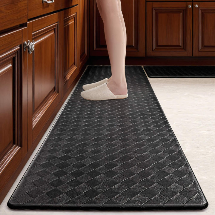 Modern Anti-Fatigue Kitchen Mat Non-Slip Waterproof PVC Cushioned Support for Comfort in High-Traffic Areas