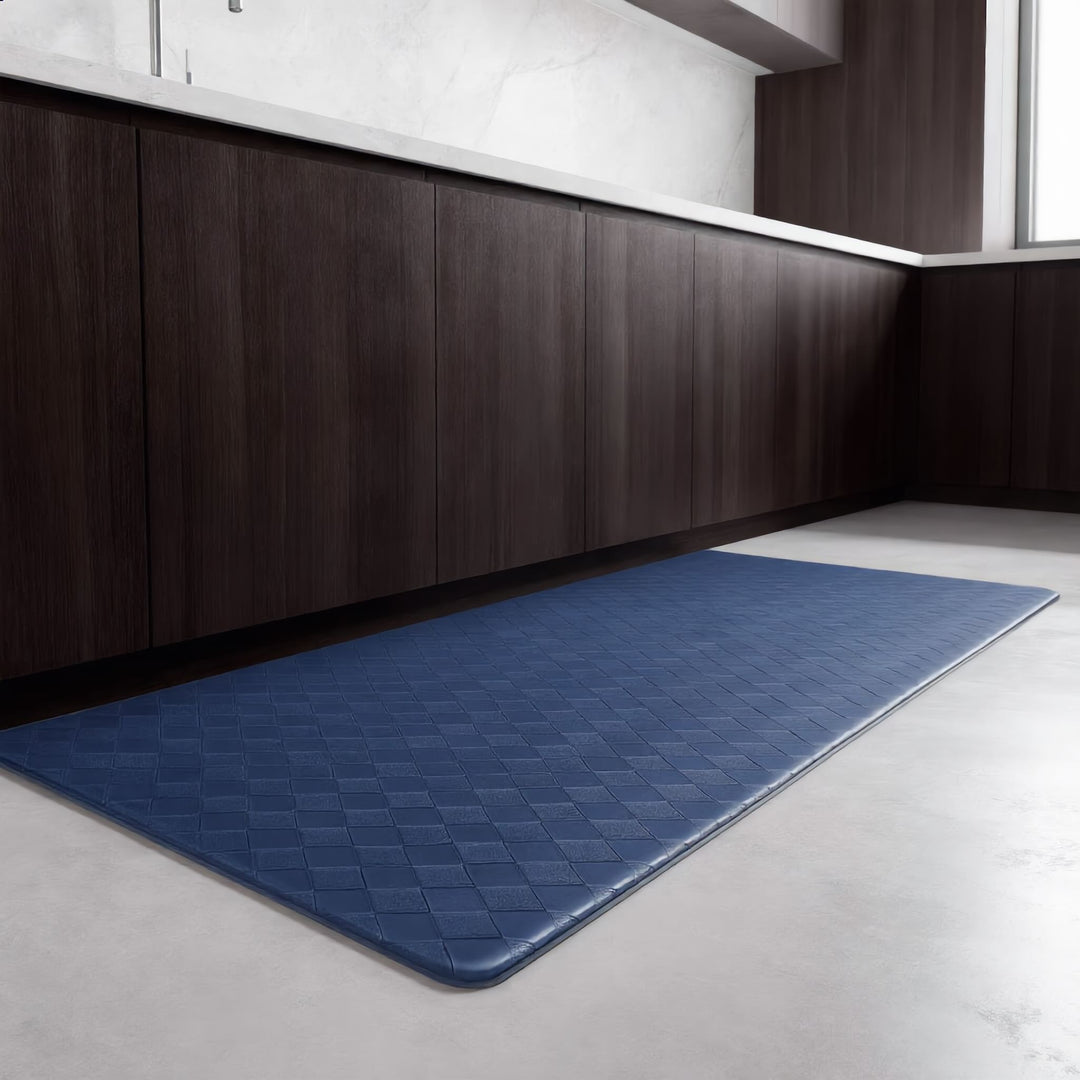 Modern Anti-Fatigue Kitchen Mat Non-Slip Waterproof PVC Cushioned Support for Comfort in High-Traffic Areas